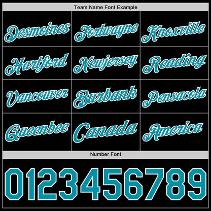 Custom Black Teal-White Authentic Basketball Jersey - Sky-Custom