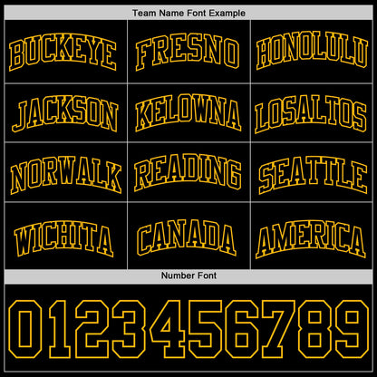 Custom Black Gold Authentic Basketball Jersey - Sky-Custom