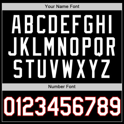 Custom Black White-Red Authentic Basketball Jersey - Sky-Custom