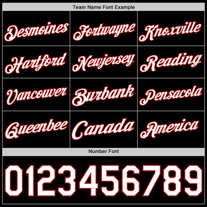 Custom Black White-Red Authentic Basketball Jersey - Sky-Custom