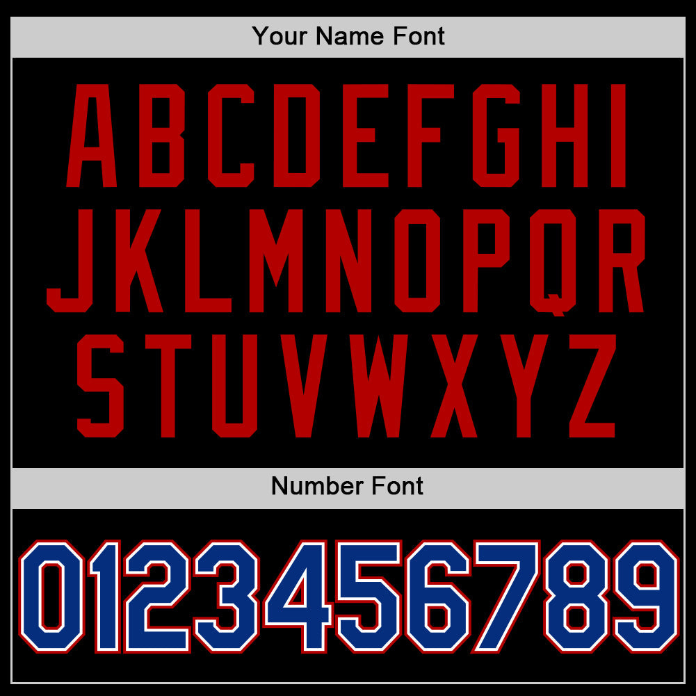 Custom Black Royal White-Red Authentic Basketball Jersey - Sky-Custom