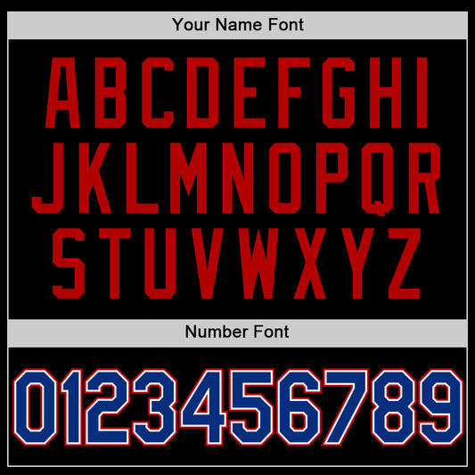 Custom Black Royal White-Red Authentic Basketball Jersey - Sky-Custom