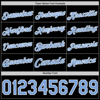 Custom Black Light Blue-White Authentic Basketball Jersey - Sky-Custom