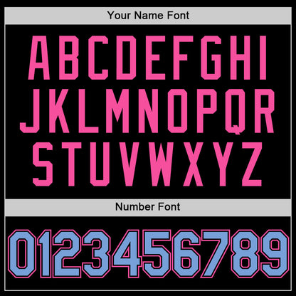 Custom Black Light Blue-Pink Authentic Basketball Jersey - Sky-Custom