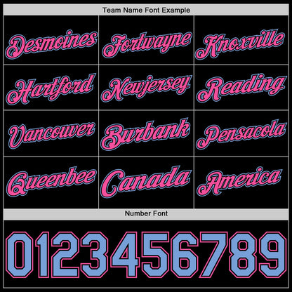 Custom Black Light Blue-Pink Authentic Basketball Jersey - Sky-Custom