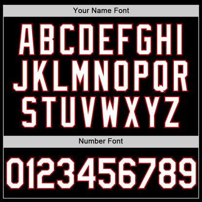 Custom Black White-Red Authentic Basketball Jersey - Sky-Custom