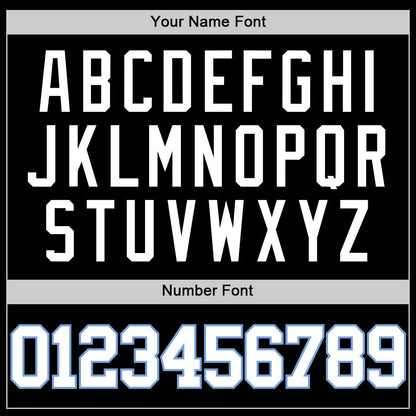 Custom Black White-Light Blue Authentic Basketball Jersey - Sky-Custom