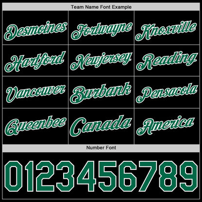 Custom Black Kelly Green-White Authentic Basketball Jersey - Sky-Custom