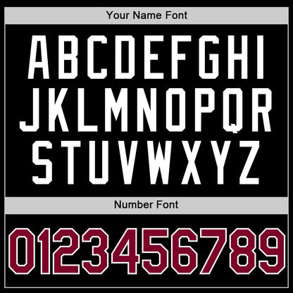 Custom Black Maroon-White Authentic Basketball Jersey - Sky-Custom