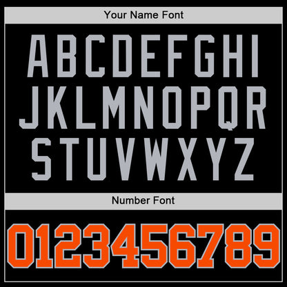 Custom Black Orange-Gray Authentic Basketball Jersey - Sky-Custom