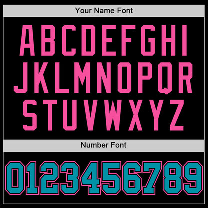 Custom Black Teal-Pink Authentic Basketball Jersey - Sky-Custom