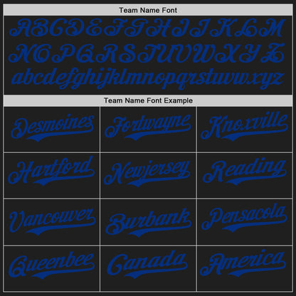 Custom Black Royal Authentic Baseball Jersey - Sky-Custom