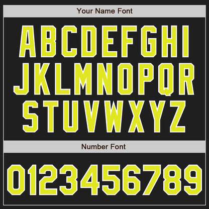 Custom Black Neon Yellow-White Authentic Baseball Jersey - Sky-Custom