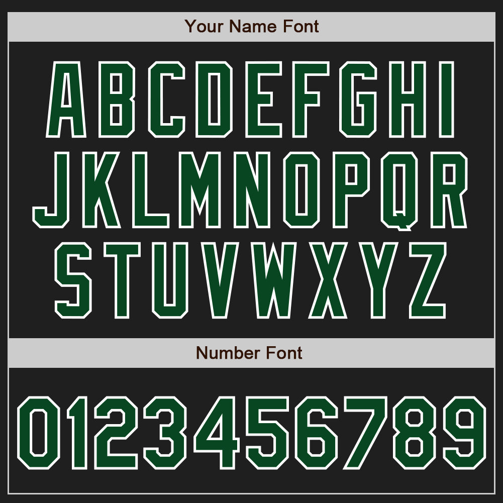 Custom Black Green-White Authentic Baseball Jersey - Sky-Custom