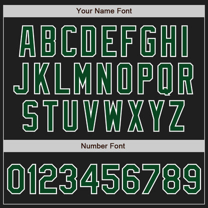 Custom Black Green-White Authentic Baseball Jersey - Sky-Custom