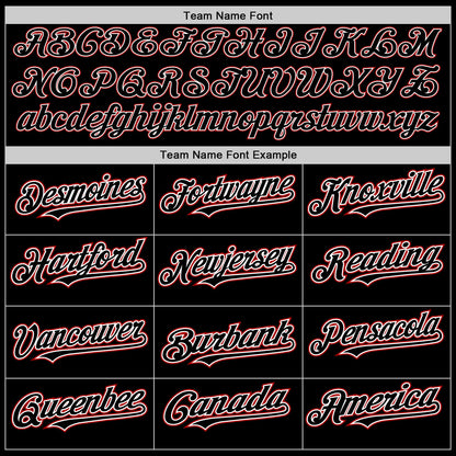 Custom Black White-Red Authentic Baseball Jersey - Sky-Custom