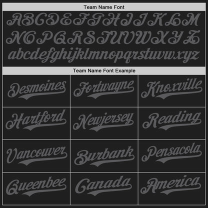 Custom Black Steel Gray Authentic Baseball Jersey - Sky-Custom
