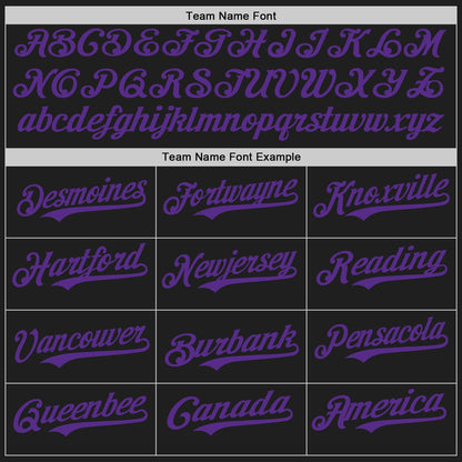 Custom Black Purple Authentic Baseball Jersey - Sky-Custom