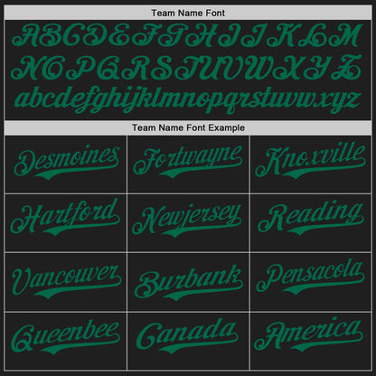 Custom Black Kelly Green Authentic Baseball Jersey - Sky-Custom