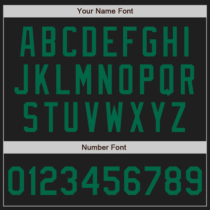 Custom Black Kelly Green Authentic Baseball Jersey - Sky-Custom