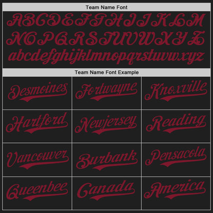 Custom Black Crimson Authentic Baseball Jersey - Sky-Custom