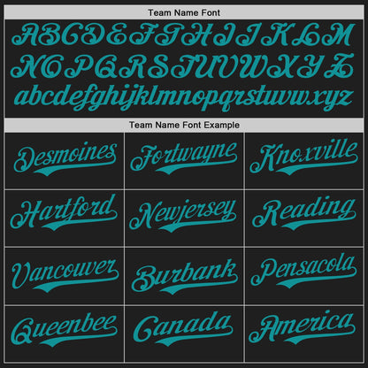 Custom Black Teal Authentic Baseball Jersey - Sky-Custom