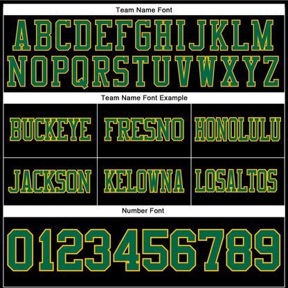 Custom Black Kelly Green-Gold Mesh Authentic Football Jersey - Sky-Custom