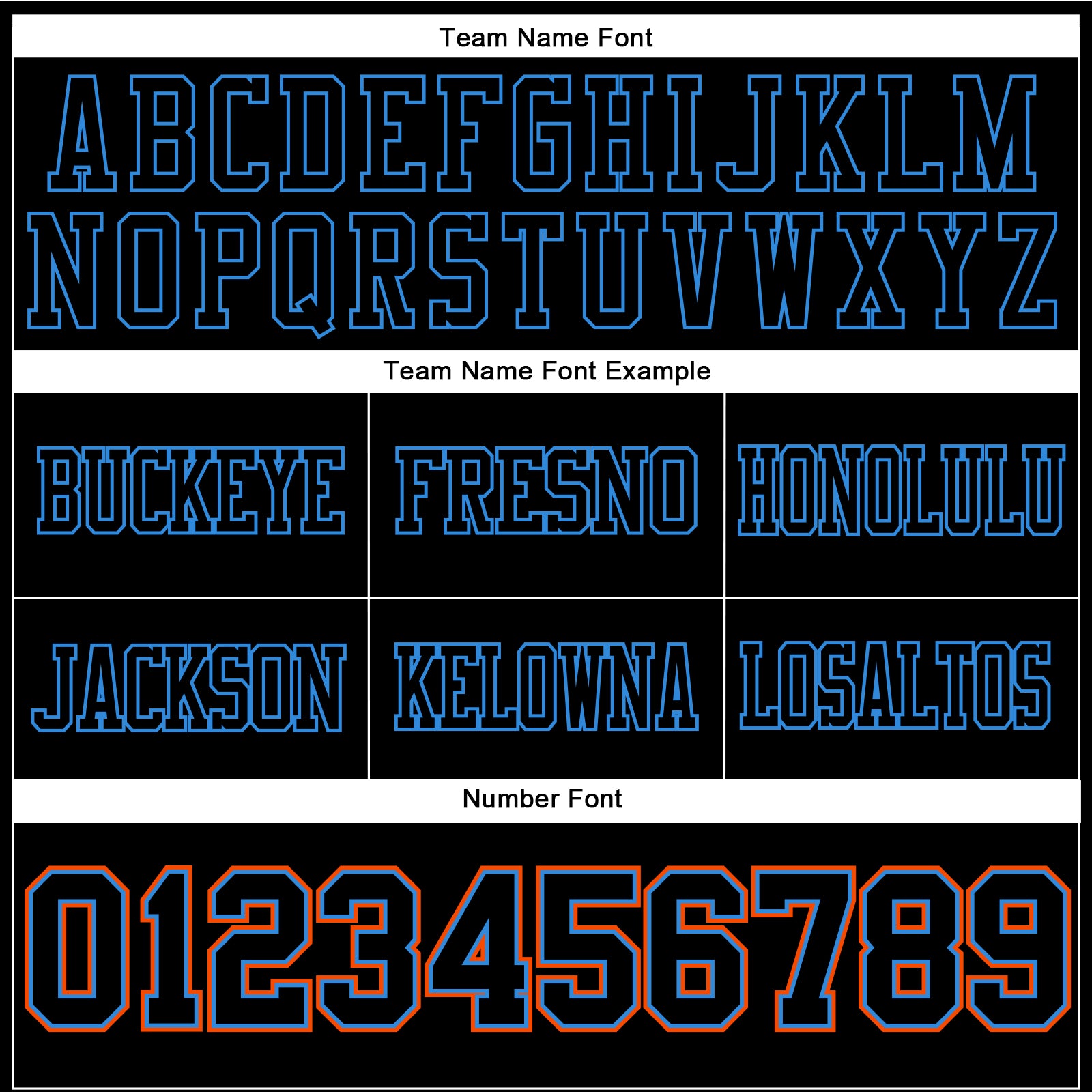 Custom Black Powder Blue-Orange Mesh Authentic Football Jersey - Sky-Custom