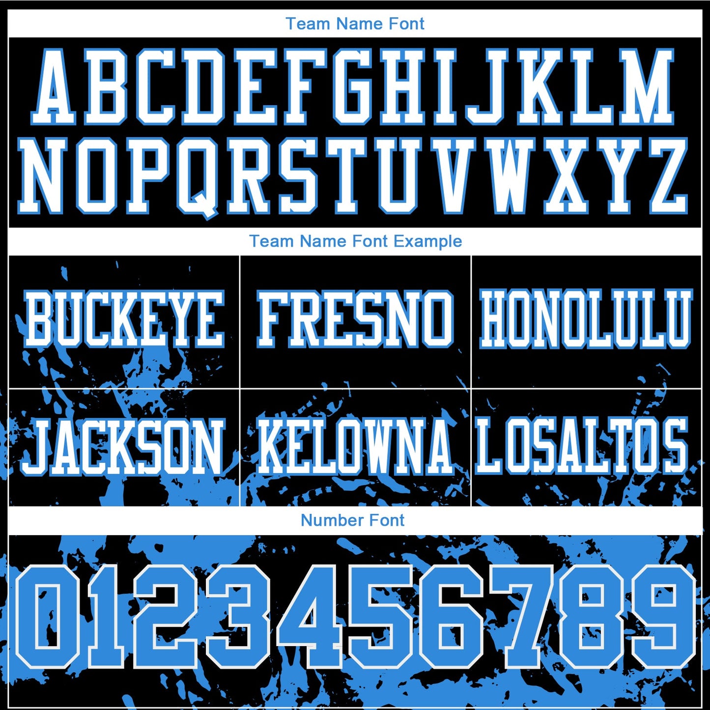 Custom Black Powder Blue-White Splash Mesh Authentic Football Jersey - Sky-Custom