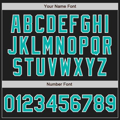 Custom Black Aqua-White Authentic Baseball Jersey - Sky-Custom