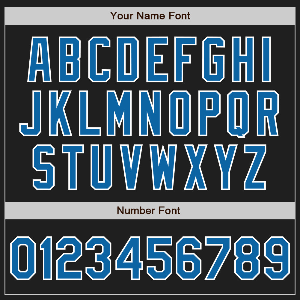 Custom Black Blue-White Authentic Baseball Jersey - Sky-Custom