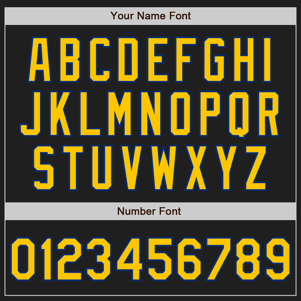 Custom Black Yellow-Royal Authentic Baseball Jersey - Sky-Custom