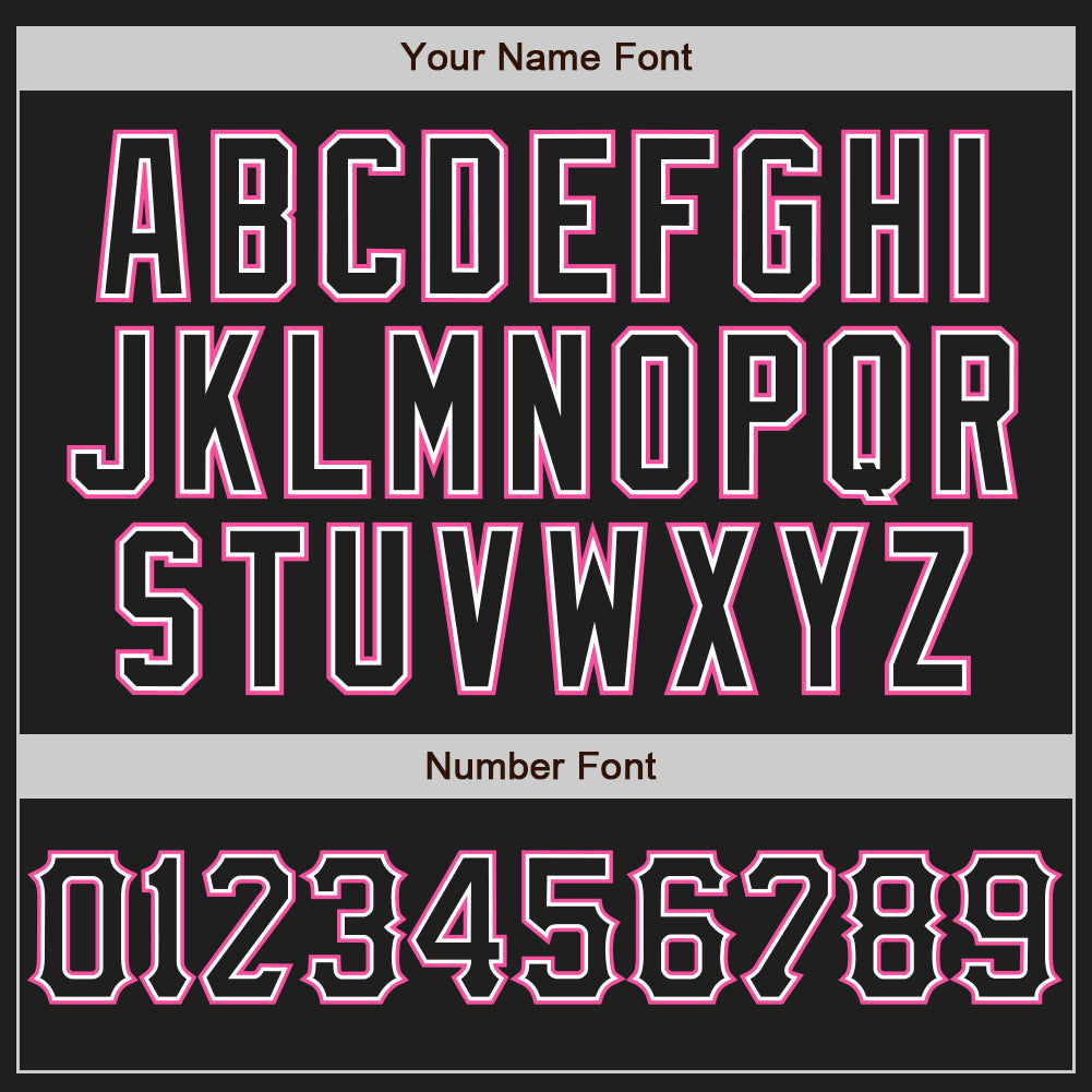 Custom Black White-Pink Authentic Baseball Jersey - Sky-Custom