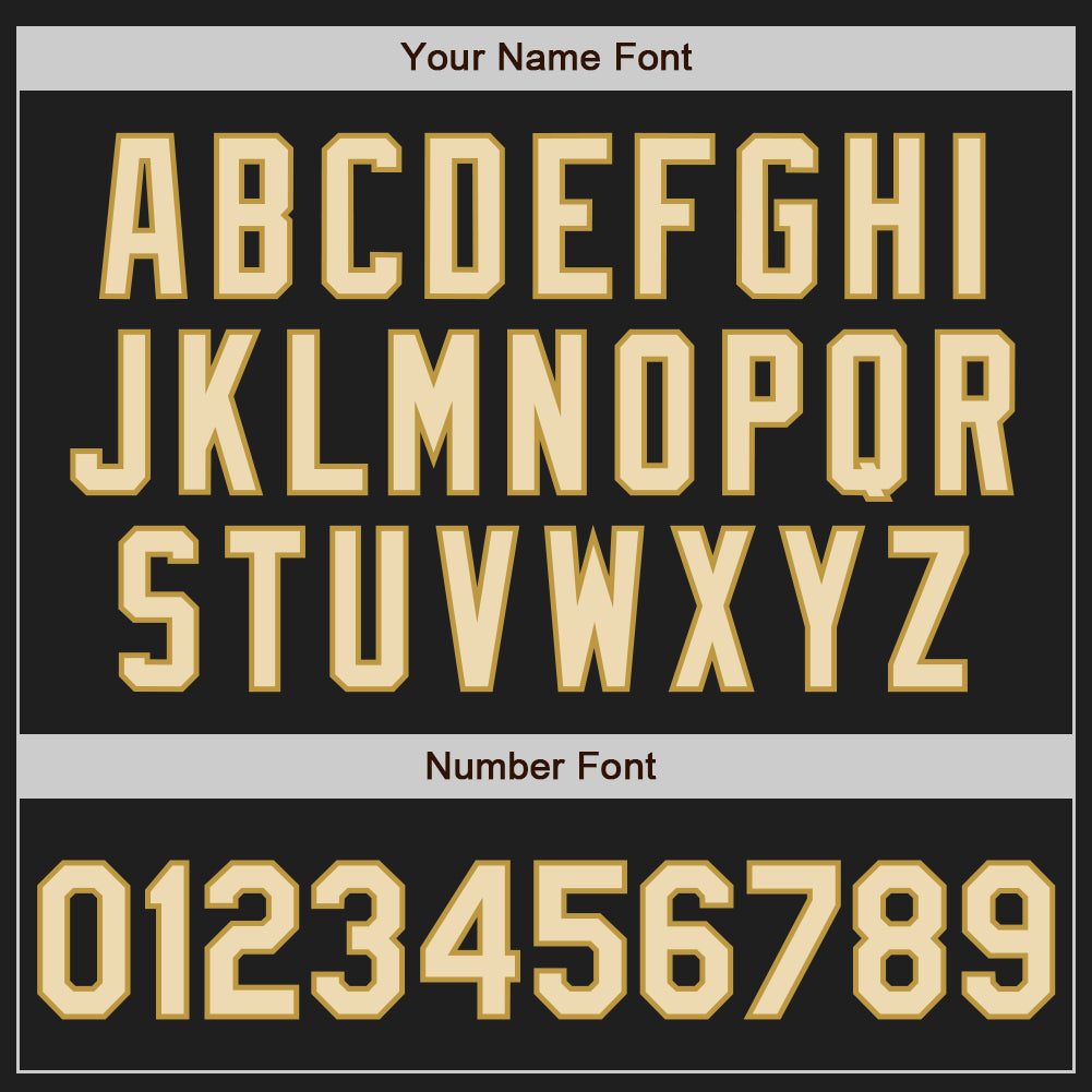 Custom Black Cream-Old Gold Authentic Baseball Jersey - Sky-Custom