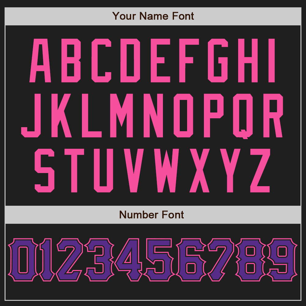 Custom Black Purple-Pink Authentic Baseball Jersey - Sky-Custom