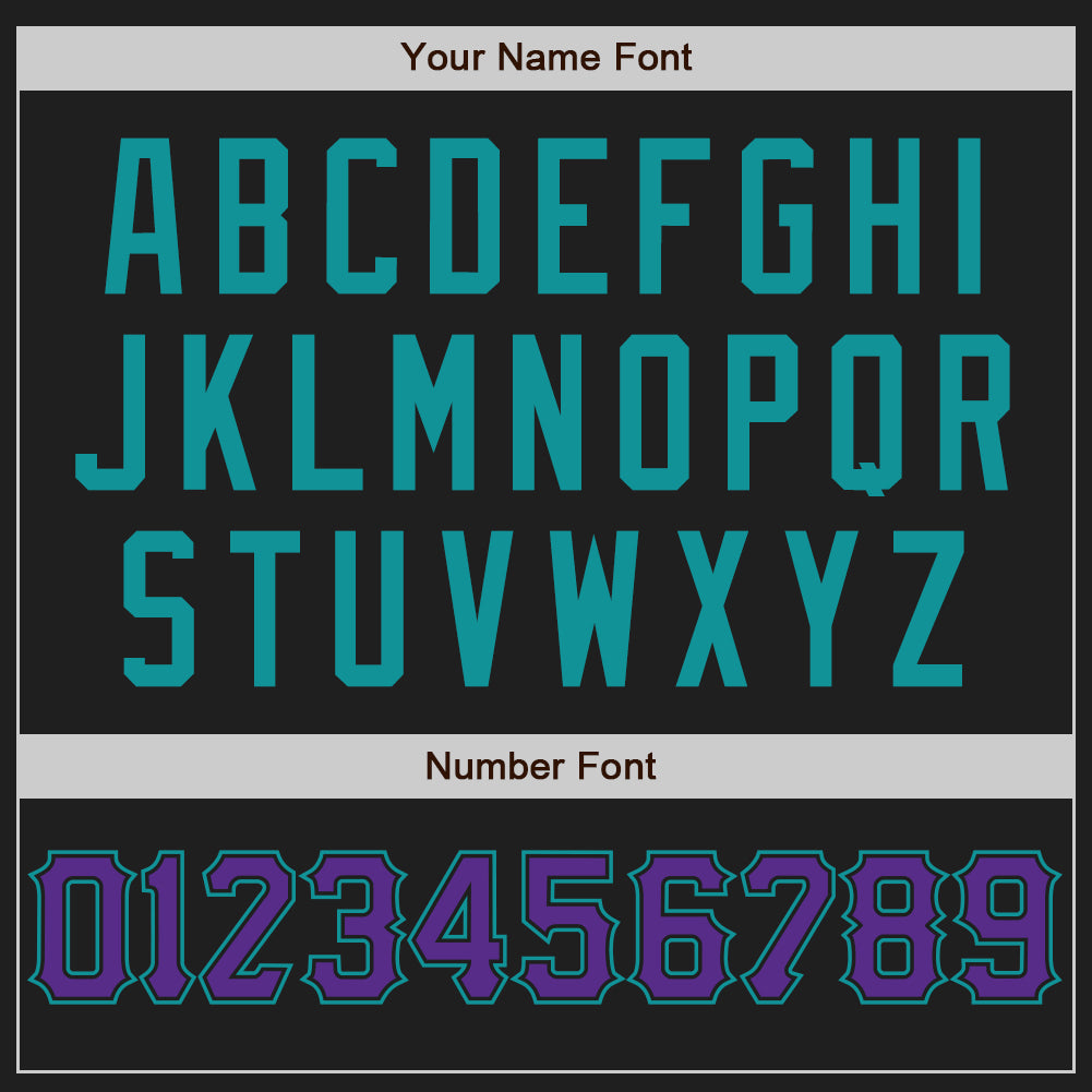 Custom Black Purple-Teal Authentic Baseball Jersey - Sky-Custom
