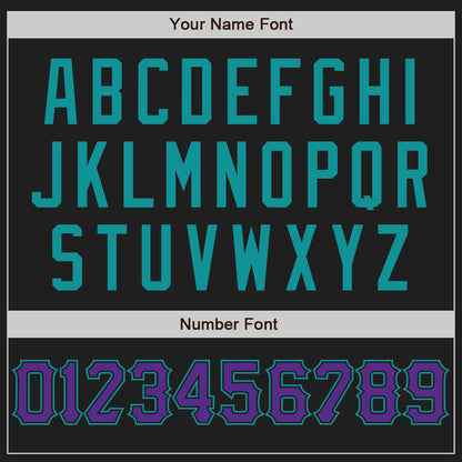 Custom Black Purple-Teal Authentic Baseball Jersey - Sky-Custom