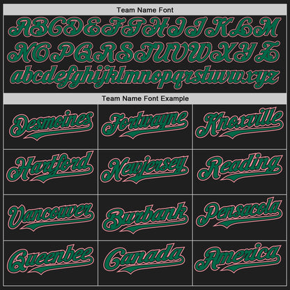 Custom Black Medium Pink-Kelly Green Authentic Baseball Jersey - Sky-Custom