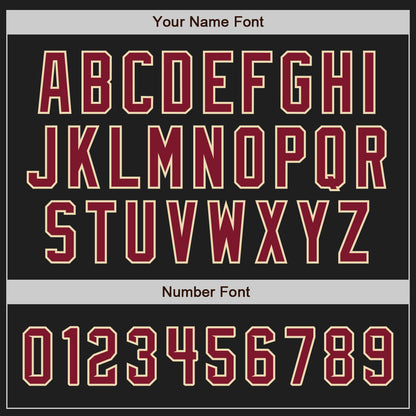 Custom Black Crimson-Cream Authentic Baseball Jersey - Sky-Custom