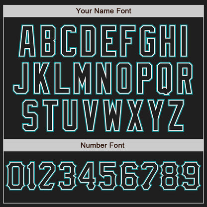 Custom Black White-Teal Authentic Baseball Jersey - Sky-Custom