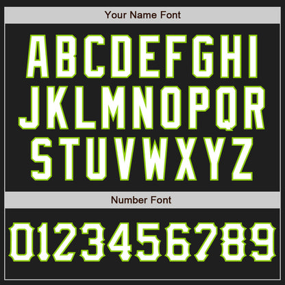 Custom Black White-Neon Green Authentic Baseball Jersey - Sky-Custom