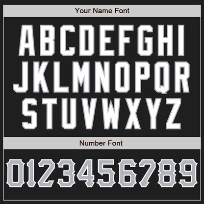 Custom Black Gray-White Authentic Baseball Jersey - Sky-Custom