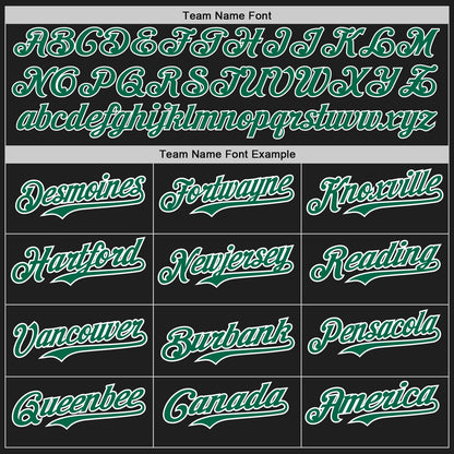 Custom Black Kelly Green-White Authentic Baseball Jersey - Sky-Custom