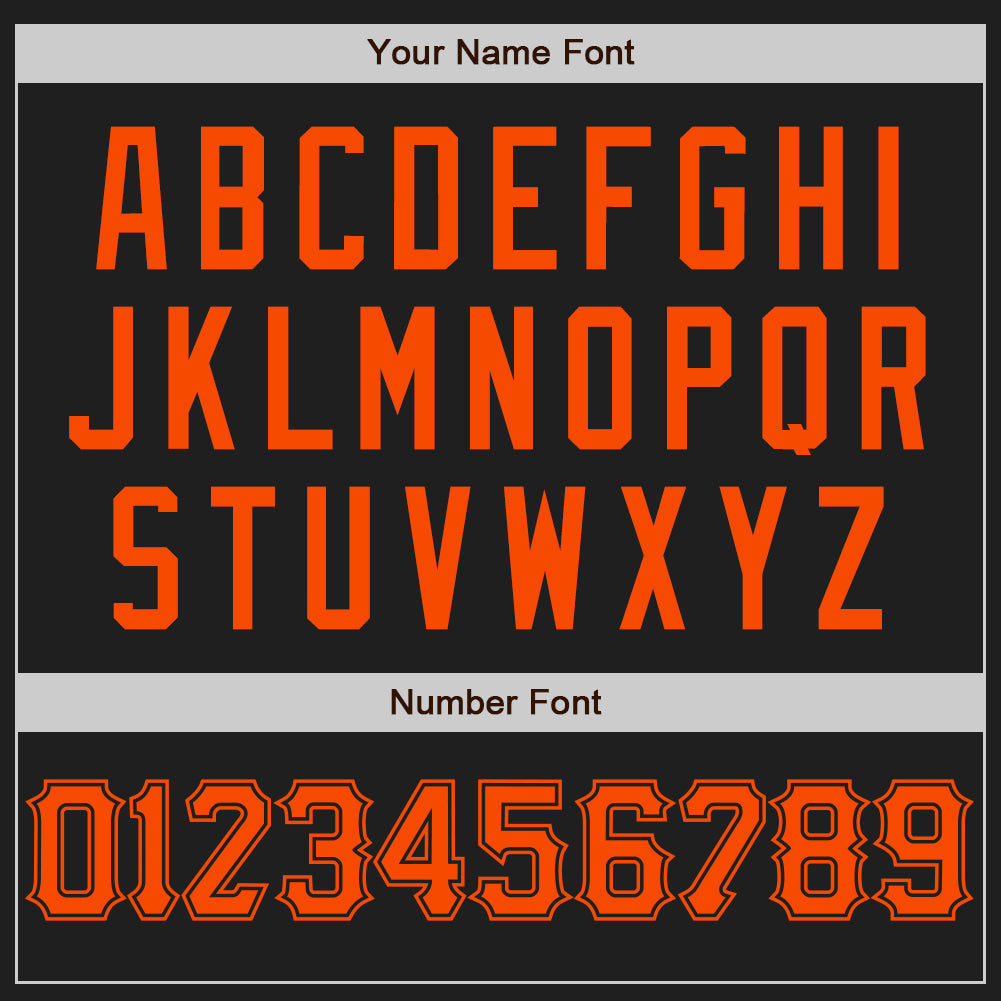 Custom Black Orange Authentic Baseball Jersey - Sky-Custom