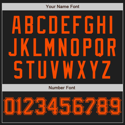 Custom Black Orange Authentic Baseball Jersey - Sky-Custom