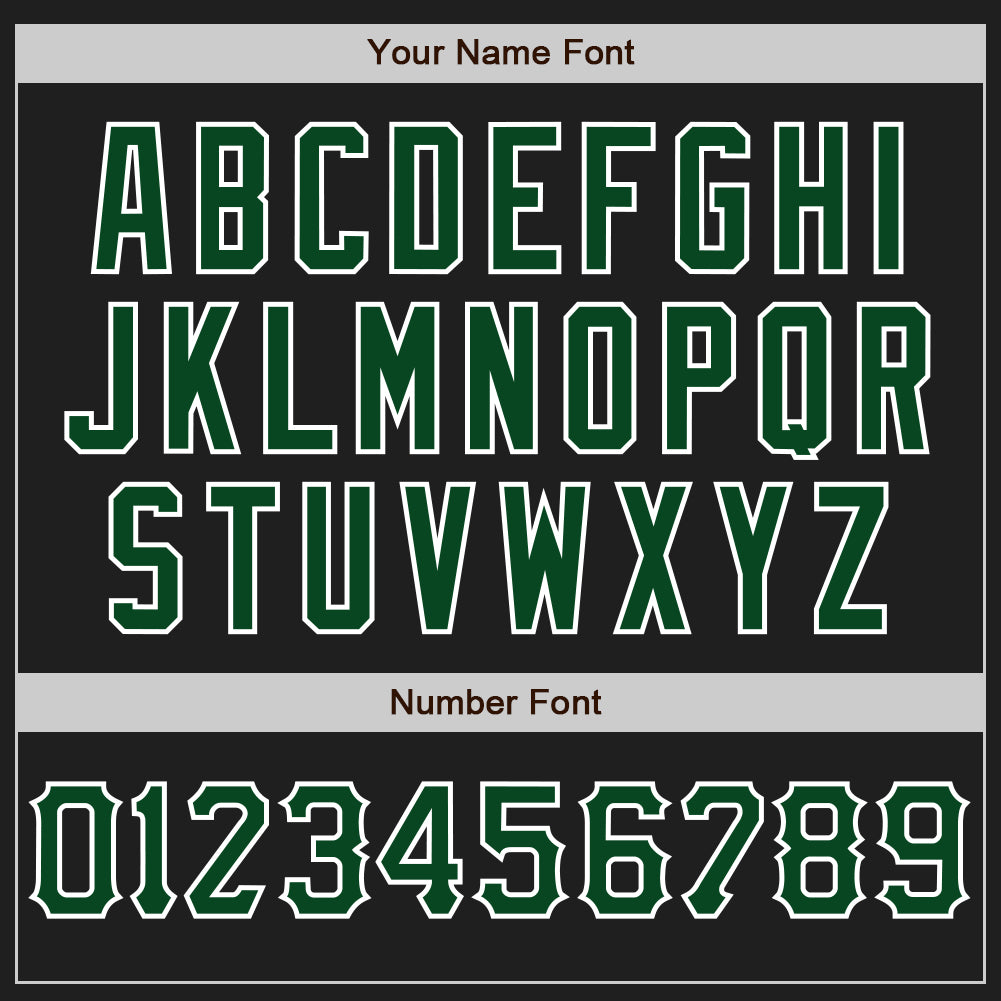 Custom Black Green-White Authentic Baseball Jersey - Sky-Custom