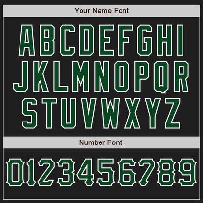 Custom Black Green-White Authentic Baseball Jersey - Sky-Custom