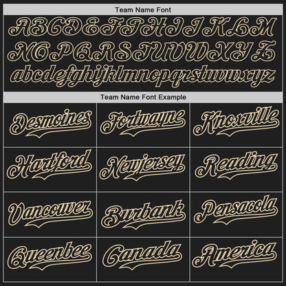 Custom Black City Cream Authentic Baseball Jersey - Sky-Custom