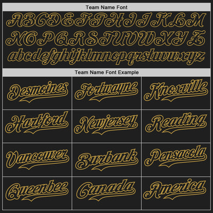 Custom Black Old Gold Authentic Baseball Jersey - Sky-Custom