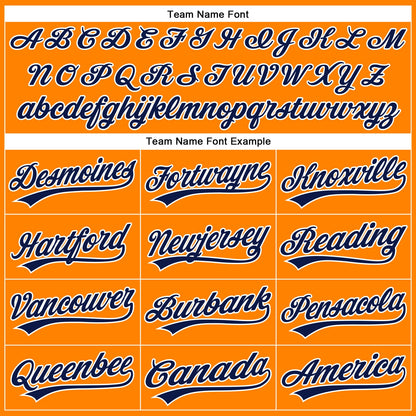 Custom Bay Orange Navy-White Authentic Baseball Jersey - Sky-Custom